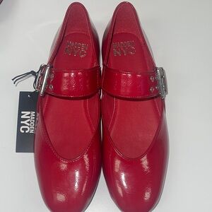 MADDEN NYC Women's Red Mary Jane Shoes